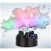 FITNATE Nebulizzatore a ultrasuoni a 3 teste per nebbia, nebulizzatore a ultrasuoni in plastica, con dischi di ricambio per fontana d'acqua, stagno, acquario, giardino roccioso, lavandino, 1500 ml/H