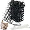 OctBird Rete Anti Gatto 12Pzs Tappetini Dissuasori per Gatti 20x15 cm Scaccia Gatti Tappetino Anti Gatto con 12 Punte Anti-gatto, 20 Fascette per Cavi, Anti Gatto Giardino Plastica Repellente Gatti