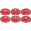 BAKAJI Set 6 x Sottopiatti Natalizi per Tavola, Addobbo Decorazione di Natale, Sotto Piatti Ornamento per Tavoli Natalizio, Forma Rotonda, Decori con Rilievo, Design Moderno (Rosso)
