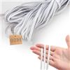 TXXATX Elastico per Cucito 6 mm 80 m Elastico Piatto Fettuccia Elastica Bianco Banda Elastica per Elastico Mutande Piatto Cordoncino Elastico Fai da te