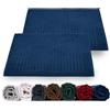 Rinsl Set di tappetini da doccia, 100% cotone, spugna 700 g/m², asciugatura rapida, lavabile in lavatrice, blu scuro, 50 x 70 cm, confezione da 2 pezzi