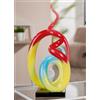 GILDE Scultura Pandora in vetro, multicolore, superficie lucida, altezza 37 cm, larghezza 21 cm, profondità 10 cm