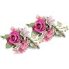 Flair Flower Set di 2 bouquet di rose artificiali, gigli, ortensia, 35 cm, fiori decorativi, bouquet, fiore, centrotavola, decorazione per tomba, rosa