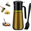Euqvunn Dispenser E Spruzzino Olio 2-In-1 Con Pennello, Oliera Spray In Vetro Oscurato Da 580ml Per Conservare La Freschezza - Ideale Per Condimenti, Cottura Al Forno E Grigliate