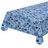 emmevi Tovaglia Antimacchia Cotone Plastificata Proteggi Tavolo Fiori Vettoriali MOD.CINZ38E 135x230 Blu