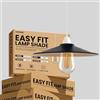 LEDSone Paralume in metallo a forma di disco volante industriale vintage in ottone giallo, facile da montare per lampade E27 60W (Interno In Oro Nero, Pack 1)