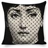 GETLF Lina Cavalieri - Federa Decorativa Per Cuscino in Cotone E Lino, Motivo Occhi Personalizzati, Include Solo Federa(45X45cm) 18x18A2
