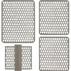 SaRani Set Tappeti Lavello 4 Pezzi Salva Lavandino Parabordo Scolapiatti Colorati Gomma (Tortora)