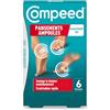 Compeed - 6 cerotti per fiale idrocolloidi - Assortimento di 3 formati diversi: medio (6,8 x 4,2 cm), piccolo (6 x 2 cm), punta (5,1 x 1,7 cm)