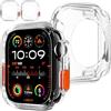 Diruite 2 Pezzi Custodia Protettiva per Apple Watch Series 11/10 46mm Case Ultra Sottile Morbido TPU Shockproof Hollowing Cover Senza Schermo,Trasparente,46mm