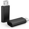 Amzpas 2 PEZZI Adattatore Micro USB a USB C, Adattatore Trasferimento Dati, per Galaxy S7/S7 Edge/S6/J7, LG G4, Hua Wei P10/ P9 Lite (Nero)
