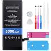 Elephantstory Batteria per iPhone 7, 5000 mAh Alta Capacità 0 Cicli Batteria ai Polimero agli ioni di litio per Modello A1660 A1778 A1779 con Kit di Strumenti di Riparazione e Guida