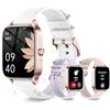 INNOFOVO Smartwatch Donna, 1,85'' HD Fitnesswatch con Chiamate Bluetooth, Orologio Sportivo Impermeabile IP67 con 150+ Modalità Sportive SpO2 Pressione Sanguigna Sonno Monitor - Compatibile iOS/Android(Bianco)