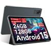 Blackview Tab60 Pro Android 15 Tablet 10 pollici, 24 GB (8 GB + 16 GB di estensione), RAM + 128 GB ROM (2 TB TF), Dual 4G LTE, Octa Core PC, 7700 mAh, Widevine L1 HD, display 5G WiFi, Face ID, GPS