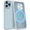 MyGadget Custodia per iPhone 14 Pro Max [ Quadrupla Protezione ] - Case in Silicone Rigido con Fodera in Microfibra - Cover Blu Chiaro