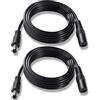 KUOQIY 2 Pezzi 3m 5.5x2.1 mm 24V 12V Cavi di Prolunga per Alimentazione DC, DC Cavo Estensione Maschio a Femmina 22AWG, per Telecamera Sicurezza CCTV, DVR, Nero