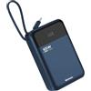 Hichain Power Bank iPhone 65W Ricarica rapida 20000mAh Caricabatterie portatile Display LED Cavi integrati USB C in&out Compatibile con iPhone serie 17/16/15/14/13, Vision Pro, Samsung, MacBook, ipad