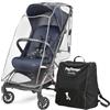 Peg Perego Passeggino Leggero Volo con Parapioggia, per Aereo, Compatto, Omologato per Cappelliera, Misure Bagaglio a Mano, Adatto dalla Nascita fino a 22 kg, Include Borsa da Viaggio, Blue Shine
