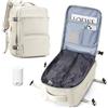 wassdins Zaino Ryanair 40x20x25 Sottovuoto con Pompa, Zaino da Viaggio Aereo Bagaglio a Mano, Tasca Antifurto, 40 Litri Grande Easyjet Airbag Donna & Uomo