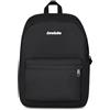 Invicta Zaino Scuola Carlson, Nero, Mono Scomparto Con Tasca per PC e Tasca per Borraccia, 24 lt, Scuola Media e Superiore, Zaino Ragazza