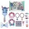 CARTOON Set accessori capelli per bambine Stitch e Angel Disney 24 pezzi spazzola elastici mollette