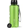 720°DGREE Borraccia 1,5Litri "uberBottle" +Setaccio, crystalClear- Senza-BPA, Prova di Perdite - Bottiglia, Borracce d'Acqua Sportiva per Palestra, Studio Fitness, Gym, Workout, Escursioni, Università