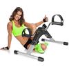 RELOVE Pedaliera Riabilitazione da Casa - Mini Cyclette Pieghevole con Display LCD per Allenamento, Palestra di Gambe e Braccia - Ciclette Fitness, Biano e Nero