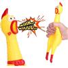 Nobleza - Giocattolo per cani Pollo urlante in gomma Giallo Decompressione cigolante Piccolo giocattolo per pulire i denti