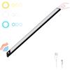 HOMPLEMENT - Luce Armadio LED con Sensore Ricaricabile, Barra LED Magnetica a 3 Tonalità, Intensità Regolabile Dimmerabile per Illuminazione per Interni, Ricarica USB, Lunghezza 40cm (Nero, 1 Pezzo)