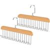 Ginddy Porta Cinture da Armadio,2 Pezzi Portacinture in Legno Portacinture Portacravatte 28x18x3 cm da Armadio Gruccia Porta Cinture per Cinture Cravatte Sciarpe