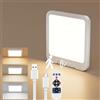 Macchiatto Lampada da soffitto a LED con sensore di movimento, con telecomando, LED dimmerabile, ricaricabile, 3 temperature di colore, quadrato, per armadio, camera da letto, corridoio e