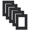nielsen Conservation Passepartout cartone 2,2 mm, set di 5, formato esterno 18x24 cm per formato immagine 10x15 cm, nero liscio