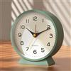 AYRELY® Sveglia analogica da 11,4 cm, piccolo orologio da scrivania in metallo retrò, funzionamento a batteria, silenziosa e senza ticchettio, con luce notturna per comodino, camera da letto e