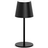 lundwa lampade da tavolo LED a batteria dimmerabile, 26cm, lampada da campeggio 5000mAh[5V 2A], batteria ricaricabile, 3W 3000K, lampada da tavolo da esterno IP54 per camera da letto (Nero)