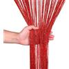 WedDecor Stringa Tende Brillantini Frangia Pannello Fly Schermo Divisorio Nappa Tendine per Porte, Porta Ingresso, Windows, Casa Decorazione, Evento Decorazione, (90cm x 200cm) - Rosso, 90 x 200cm