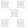 Beebeecraft 5 pz 2.19 metri di Cordoncino di Seta Vera Bianco Elementi di Base Sete Pure Naturali Perlseide Infilatura Perline Fili per Annodare Perle Pietre Preziose Cristalli Perline Fai Da Te