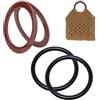 PH PandaHall 4 Manico Rotondo per Borsa, 2 Colori Manici per Sacchetti di Plastica Maniglia per Borsa Decorativa Maniglia per Borsa Sostituzioni per Cannucce Borse in Tela da Spiaggia Macrame, 13.5cm