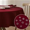 Softalker Tovaglia Natalizia Rossa Rotonda 120 cm Antimacchia e Lavabile, Resistente e Facile da Pulire, per Tavola Rotonda, Cena di Natale, Decorazione Natalizia, Compleanno