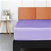 Lirex Lenzuola con Angoli in Raso, Letto Matrimoniale 200x200cm, per Materassi Alti Fino a 35 cm, Lussuoso e Setoso Biancheria da Letto in Poliestere Morbido, Viola Chiaro