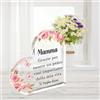 Regalo Per La Mamma Dal Figlio - Targa In Acrilico A Forma Di Cuore Con Frasi D'Amore - JETTOP