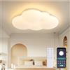 YUEEU Plafoniera Cameretta Bambini 50CM Dimmerabile Nuvola 42W 3000-6000K | Lampadario Camera da letto Lampade Led Soffitto Luce con Telecomando Bambina Bambino Schlafzimmer Luce Ragazza Nuvole