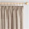 Woaboy Tende per Interni Lino con Fettuccia Tende Moderne Traslucido Decorative per Soggiorno Camera da Letto Finestra 2 Pezzi 140x260cm Marron Foncé