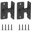 UBRAVE Serratura Scorrevole A 90°, 90 Gradi Catenaccio Chiavistello Porta Serrature Di Sicurezza, Chiusura A Scatto In Acciaio Inox Ad Angolo Retto, Per Porte, Finestre (2 set/Nero)