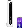 Klarstein Polar Tower Smart Raffrescatore Evaporativo 4-in-1 - Ventilatore, Umidificatore & Purificatore, Controllo App & Alexa, Serbatoio 7L, 3.306 m³/h, Timer, Modalità Notte, Portatile, Bianco