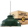 LEDSone Paralume moderno industriale facile da montare, paralume curvo verde, paralume in metallo per lampada da parete e lampada da tavolo, sospensione con piastra riduttrice gratuita, base E27/B22