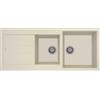 Plados AM11620-56 Lavello 2 Vasche con Gocciolatoio Reversibile Serie Elegance 116-20 finitura 56 ULTRAGRANIT JASMINE