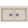 Plados AM8620-94 Lavello 2 Vasche Serie Elegance 86-20 finitura 94 ULTRAGRANIT AVENA