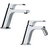 Jacuzzi Set miscelatori lavabo + bidet Jacuzzi | rubinetteria Twilight ottone cromato per piletta di scarico click clak