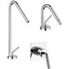 Jacuzzi Miscelatori Jacuzzi Rubinetteria lavabo alto bidet e doccia incasso serie Lumos