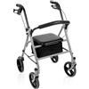 p age Rollator Deambulatore Girello per Anziani per Esterno modello TETI colore Argento